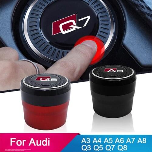Car ashtray cenicero abs Push button for audi a4 b6 b7 b9 a3 8l 8p 8v q3 a7 a4 b8 a6 c6 4f c7 a5 q5 q7 q8 a7 a8 Car Accessories