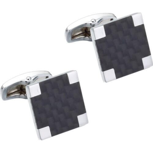 C-MAN Jewelry Square fiber Cufflinks for Mens High Quality Brand Enamel Animal Cufflink mosaic Crystal 2017 Newest Hot