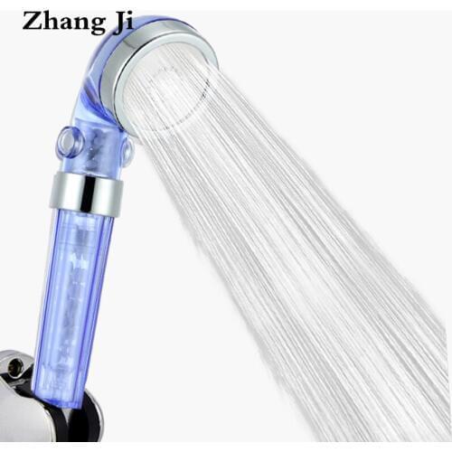 Zhang Ji Blue SPA Magnet Therapy Shower Head Water Saving Transparent Hand High Pressure Water Filter Bath Nozzle Showerhead