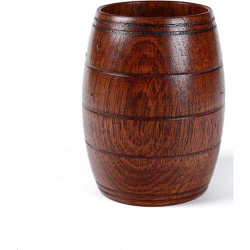 10*6cm Wood Cup Primitive Handmade Natural Wooden Cup Mug Breakfast Beer Milk Drinkware SN770