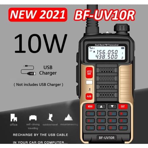Two Way Radio Baofeng Walkie Talkie Long Range 50KM High Power Intercom BF-UV10R Dual Band Outdoor Handheld Radio Baofeng UV 10R