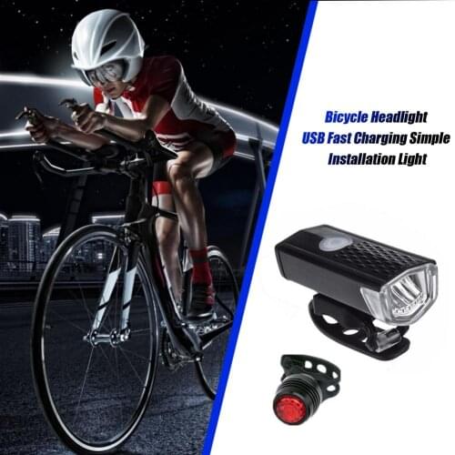 USB Rechargeable Bike Light MTB Bicycle Front Back Rear Taillight Cycling Safety Warning Light Waterproof Bike Accessories