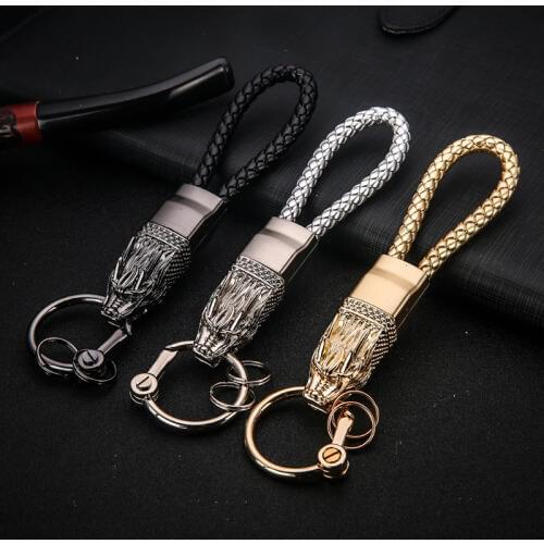 Leather Key Ring Zinc Alloy Car Key chain Accessories for Mercedes Benz W205 Kia Optima K5 Audi A3 Subaru Volkswagen Keychain