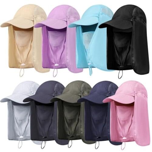 Visor Hats Fishing Sun Protector Cap UV Protection Face Neck Cover 360° Outdoor Sport Camping Hiking Fishing Sunhat Quick Drying