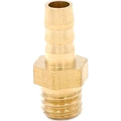 LOT 5 Hose Barb I/D 4mm x M6 Metric Male Thread Brass coupler Splicer Connector fitting for Fuel Gas Water
