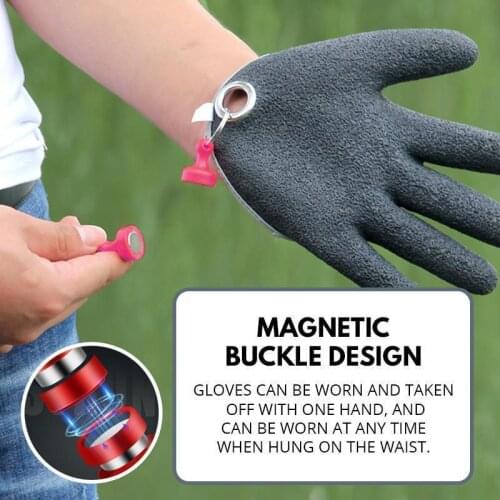 Magnetic Anti-Slip Wear-Resistant Avoid Being Stabbed Fishing Gloves Air Permeability And Quick Drying For Outdoor Fishing Tools