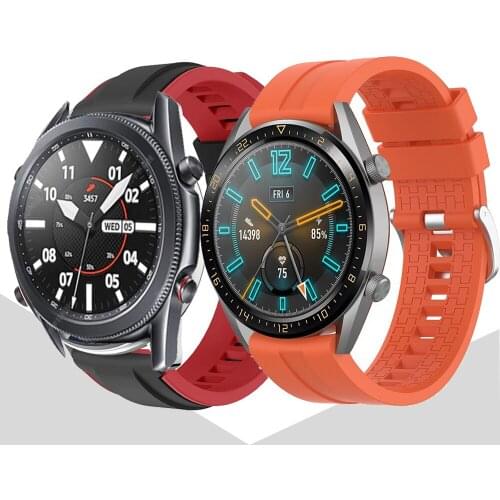 Soft Silicone Strap For Samsung Galaxy Watch 46mm Gear S3 Smart watch bracelet For Galaxy Watch 3 45mm Wrist Strap Accessories