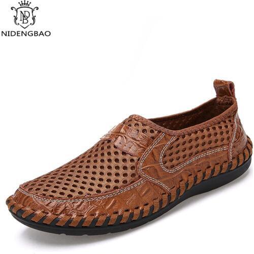 NIDENGBAO Men's Leather Sandals