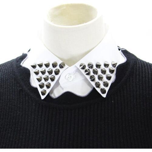 New Removable Collars Jeans Diamond Crystal Lace sweater fake collar shirt Women Fake Collar Solid Color Pretty Hollow Lace