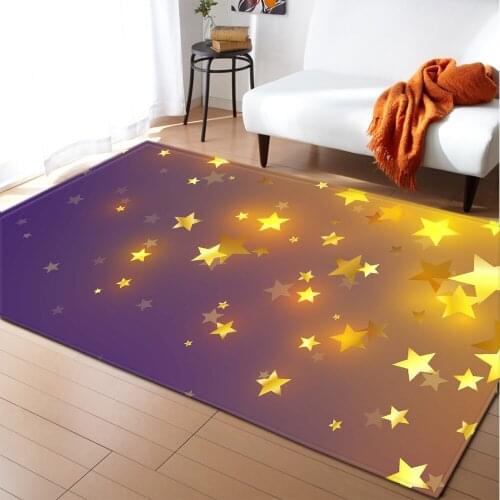 New Starry sky 3D printed carpet Cartoon Children Bedroom Playing Large Carpets Kids Room Crawl Floor Rug Home Hallway Doormat