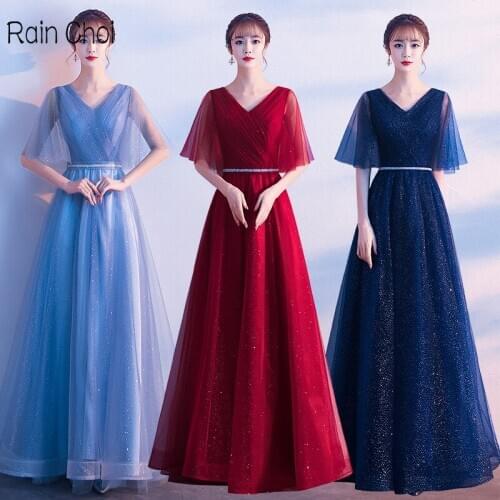 Bridesmaid Dresses 2020 Floor length Wedding Party Gowns Long Prom Dress