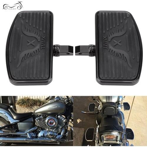 1 Pair Black Adjusted Front Rear Foot Boards Mini Floorboards For Harley Honda Yamaha Suzuki Kawasaki Custom Chopper Cruisers