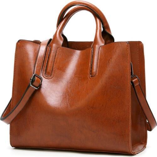 Luxury Handbags Women Bags Designer Brand Oil Wax Leather Shoulder Bags Vintage Handbag Female Tote Bag Womens Messenger Bags