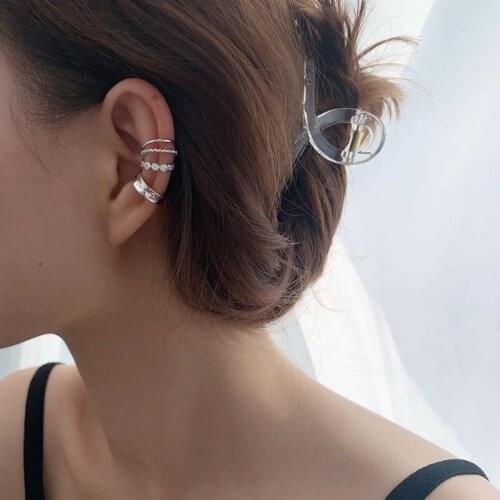 Double-layer Twist Clip Earrings For Women Zircon Non-pierced Fashion Korea Geometric Female New Trend Hot Student Daily Jewelry