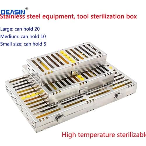 Dental Sterilization Rack Surgical Autoclavable Sterilization Box Dental Cassette File Burs Disinfection Tray Dentist Tools