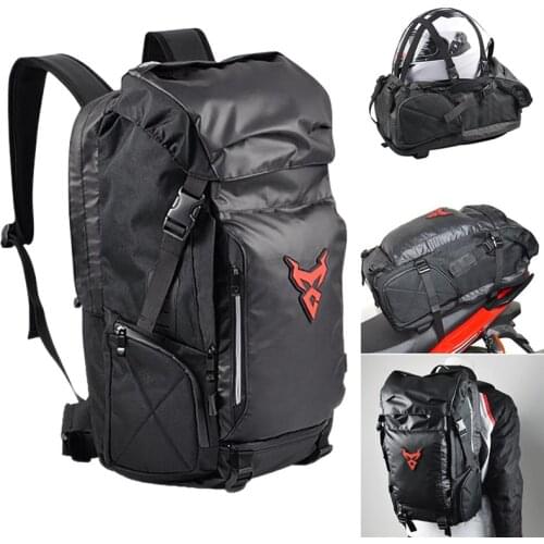 New Motorcycle Helmet Bag Moto Back Seat Bags Backpack Waterproof Knight Motorbike Trip Fuel Tank Bag Moto Saddle Package Tour