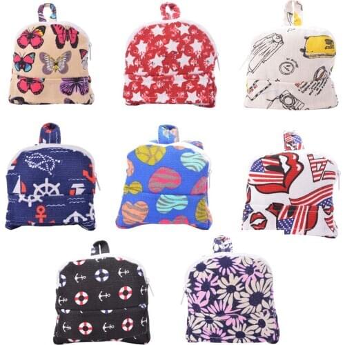 Doll Bags Various Patterns Fashion Doll Backpack For 18 Inch American Doll & 43 Cm Born Doll Girl`s Toy For Generation