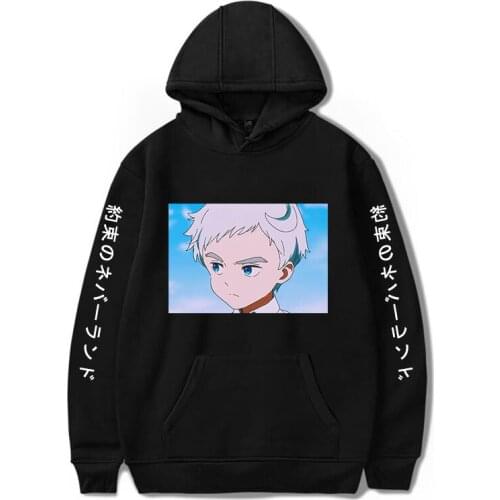 Promised Neverland Hoodie Anime Fashion Print Student casual Hooded Warm Long Sleeve Loose leisure Sweatshirts Pullovers Unisex