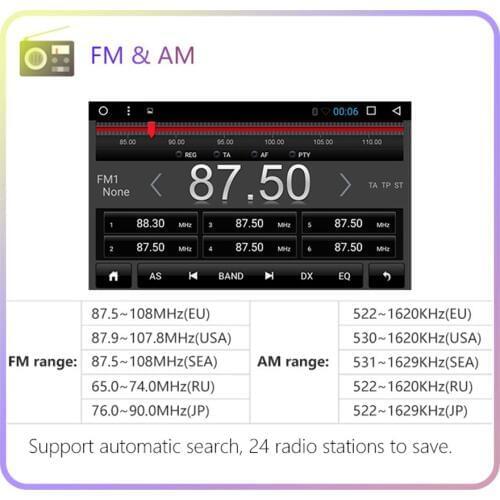 2 din 7" inch Android 8.1 Universal Car DVD Player with Capacitive Touch Screen BT HD MirrorLink for Toyota Yaris Corolla 1+16GB