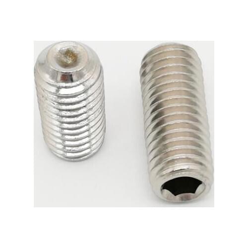 50PCS M3 Stainless Steel Cup-End Set Screw Headless Grub Screw Hex Socket Tightening Screw