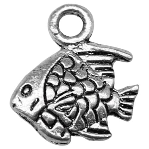 WYSIWYG 20pcs 10x9mm Small Fish Charm Pendants For Jewelry Making Tropical Fish Pendants Charm Tropical Fish