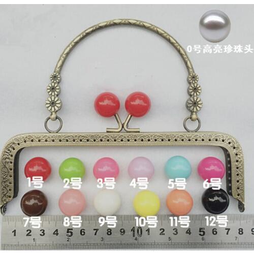 18cm candy ball color kiss buckle women DIY purse frame bag making hardware accessories knurling frame with