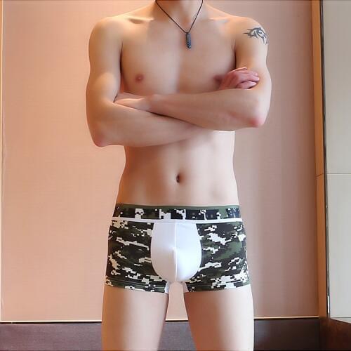 2018 WJ brand Summer breathable mens boxers wholesale cotton sweat-absorbent four-cornered pants printed low waist underwear