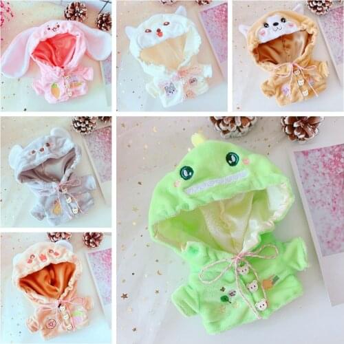 6 Color Hoodie Sweater Pants Doll Suit 20cm Doll Baby Clothes Star Idol Plush Doll Toy Dess Up Clothes Accessories