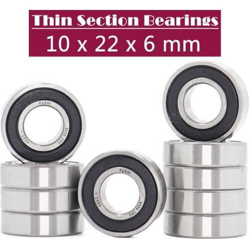 6900-2RS Bearing ABEC-1 (10PCS) 10x22x6 mm Metric Thin Section 6900 2RS Ball Bearings 6900RS 61900 2RS