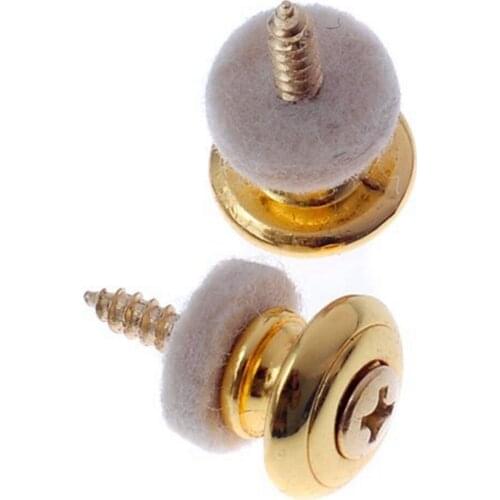 8pcs Mushrooms Head Guitar Strap Buttons Strap Locks Gold Guitar Parts