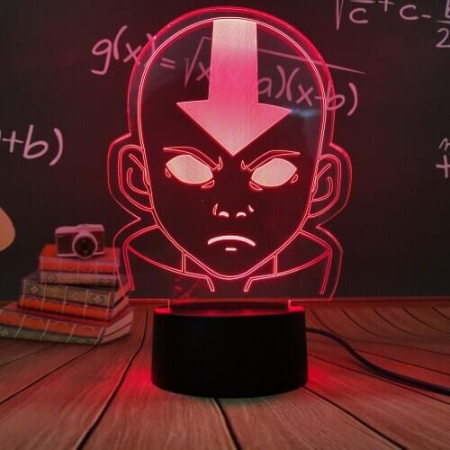 Acrylic 3d Lamp Avatar The Last Airbender Nightlight for Kids Child Room Decor The Legend of Aang Appa Figure Table Night Light