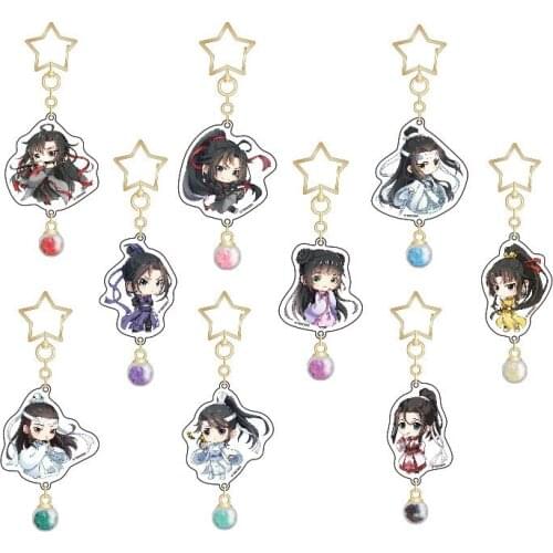 Anime Heaven Officials Blessing Mo Dao Zu Shi Acrylic Keychain Crystal Glass Pendant Tian Guan Ci Fu Gift