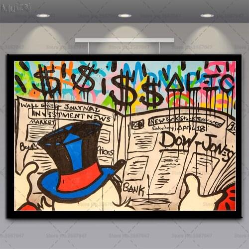 Art Poster Street Graffiti Monopoly Canvas Retro Wall Painting Pictures Prints for Living Room Home Decor