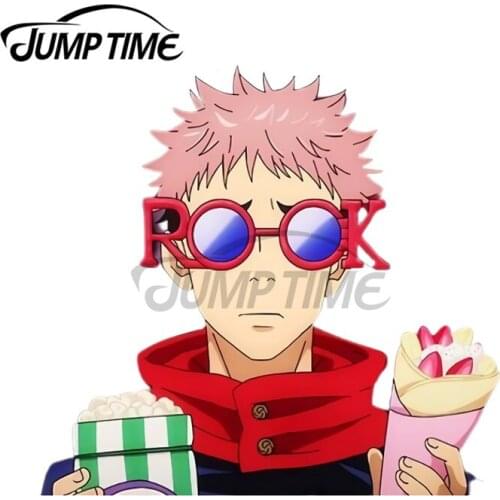 JumpTime 13 x10.5cm Yuji Itadori Swag Jujutsu Kaisen Car Decal Bumper Window Vinyl Car Sticker Personality for VAN RV Waterproof