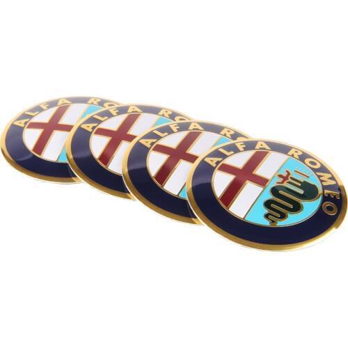 Car Accessories Wheel Center Hub Caps Emblem Badge Sticker For Alfa Romeo Stelvio 8C Competizione 147 159 Giulietta Mito Giulia