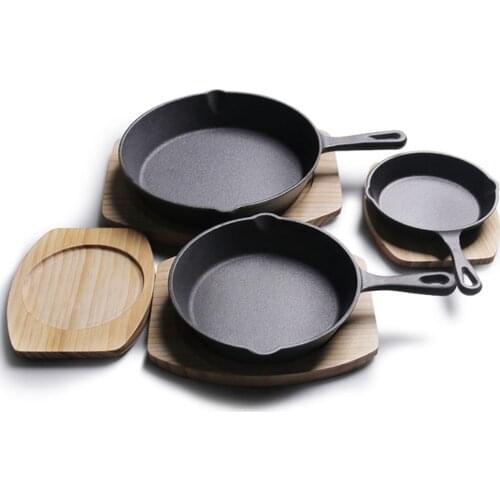 Cast Iron Non-stick 14-20CM Skillet Frying Pan for Gas Induction Cooker Egg Pancake Pot Kitchen&Dining Tools Cookware