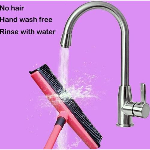 Long Push Hand-free Washing Mop TPR Carpet Hair Removal Broom Wooden Floor Ceramic Tile Household Mop Scrape Dust Window Cleaner