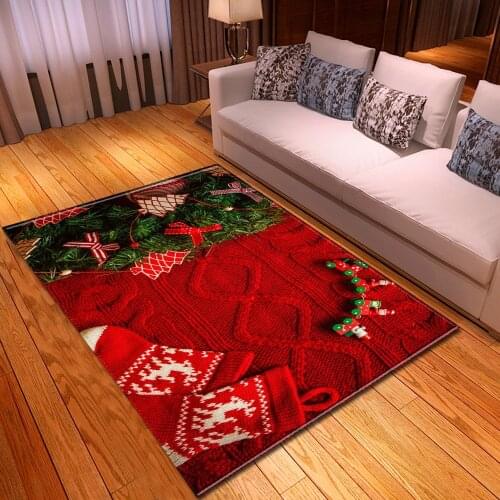 Red Merry Christmas Welcome Doormats New Year Indoor Home Decor Carpets For Living Room Bedroom Rug Big Kids Floor Play Room Mat