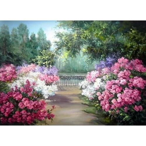 Beautiful Garden 2017 home Decor counted 14ct white canvas similar DMC Cross Stitch kits14ct needlework Set DIY embroidery