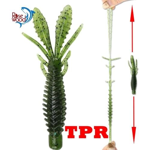 RoseWood 70mm/2g Fishing Soft Lure Bibibi bug TPR Shrimp Artificial Bait with fishy smell and salt Wobbler swimbait 10pcs/lot