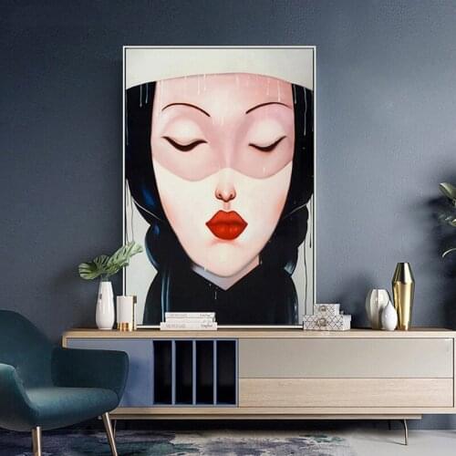 Nordic Minimalist Porch Character Fashion Beauty Canvas Painting Print Picture Wal Frameless Entrance Livingroom Home Decoration