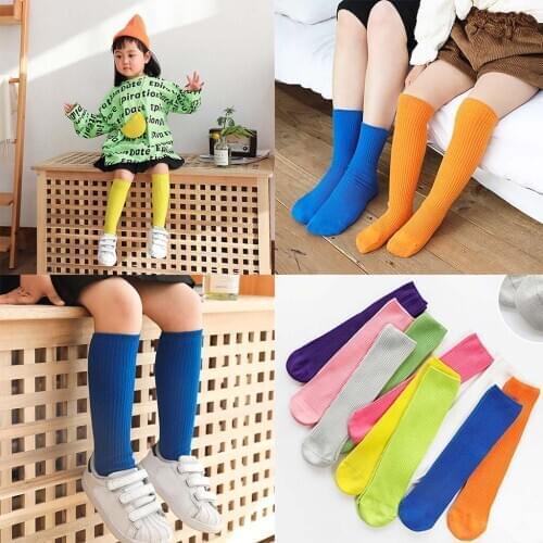 Baby Solid Infant Knee High Stockings Baby Boys Girls Cotton Keep Warm Long Stockings Plain Kids Soft New Style Leg Warmer #l