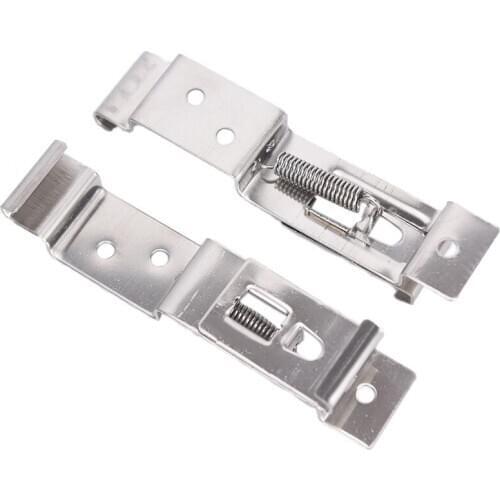 2pcs Car License Plate Spring Loaded Stainless Steel Bracket cars Frame Holder Trailer Number Plate Clips
