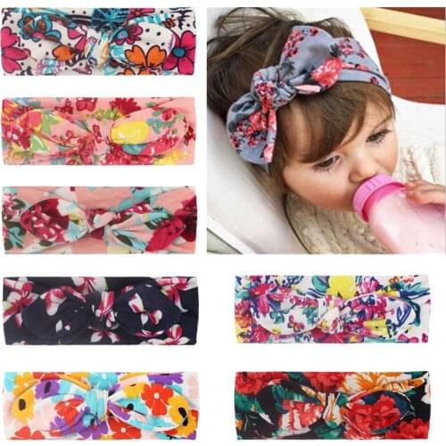 Baby Children Designer Headbands Print Rabbit Ears Newborn Hair Band For Girls Boho Hairband Turban Bandana Kids Hair Accesories
