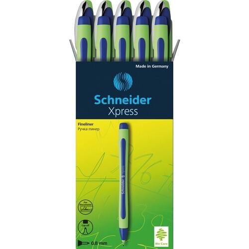 Schneider Xpress 0,8 Mm Fiber Tip Pen Blue 2 Pieces, Steel Nib, Signature Ballpoint Pen, office and School Supplies