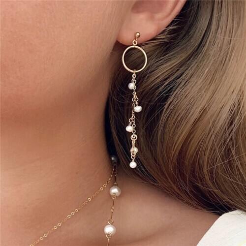 14K Gold Filled Hoop Earrings Handmade Tiny Pearl Earrings Minimalism Jewelry Brincos Oorbellen Pendientes Boho Women Earrings