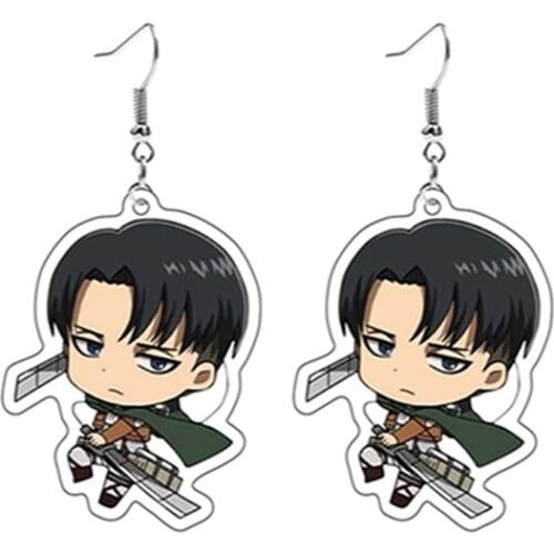 2020 New Attack On Titan Earring Eren Levi Armin Anime Acrylic Hook Earring Epoxy Earrings Handmade Jewelry Gifts