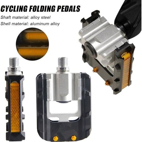 Folding Bike Pedal Universal 9/16" Non-Slip Foldable Pedal for Commuter Bicycle Mountain Bike Folding Bicycle Road Bike