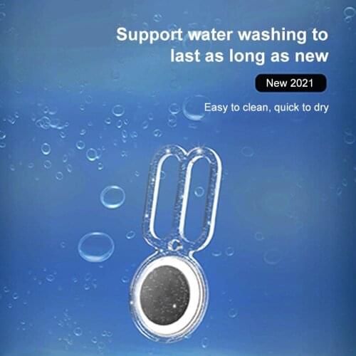 For Airtag Protective Cover TPU Shockproof Anti-Scratch Transparent Protective Case For AirTags Keychain Anti-Lost Protective