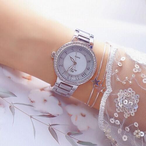 Watches for Women Fashion Arabic Digital Dial Waterproof Stainless Steel Quartz Watches Relogio Feminino Christmas Gift Clock